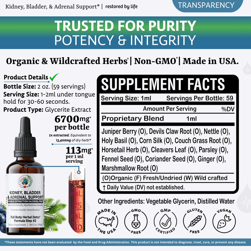 Kidney, Bladder & Adrenal Glands Support